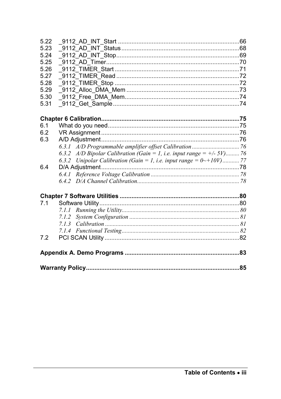 ADLINK PCM-9112+ User Manual | Page 7 / 94
