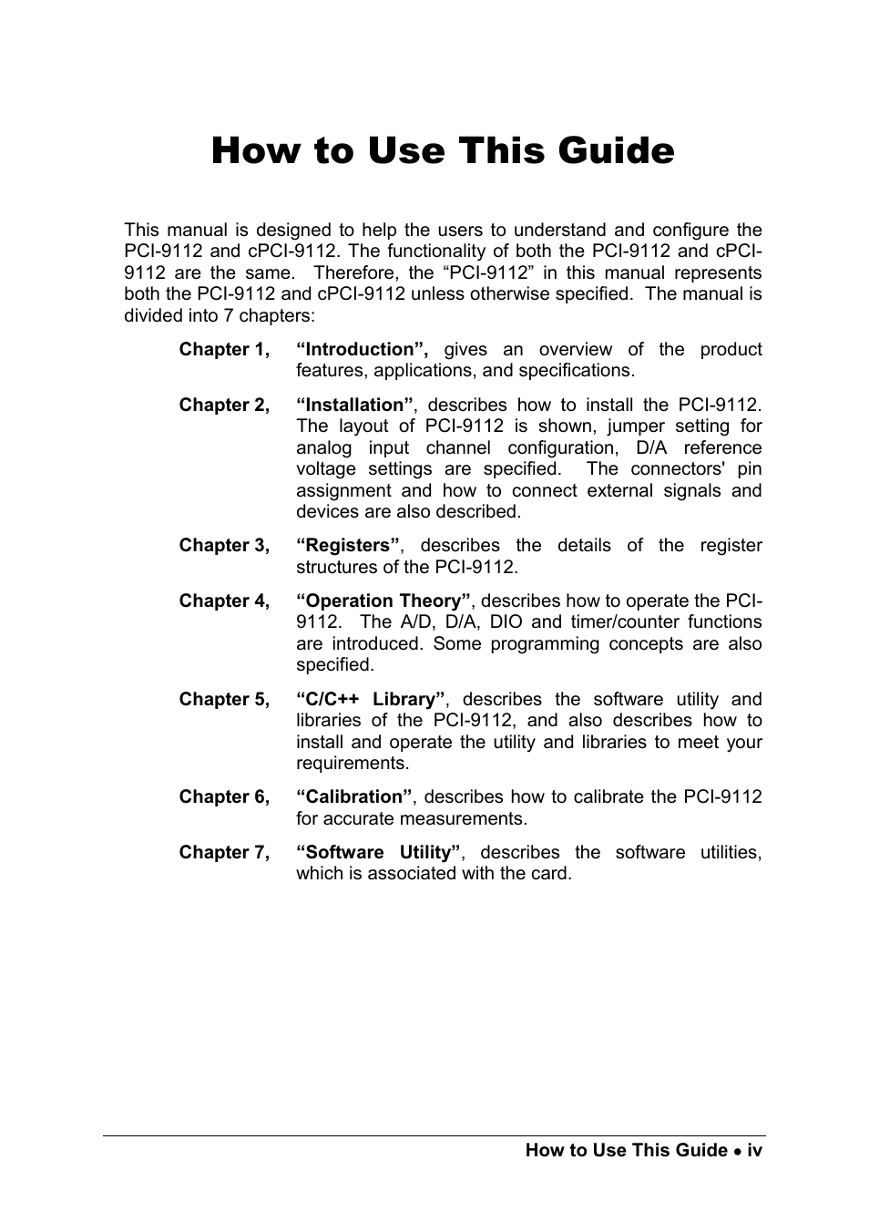 How to use this guide | ADLINK PCM-9112+ User Manual | Page 8 / 94