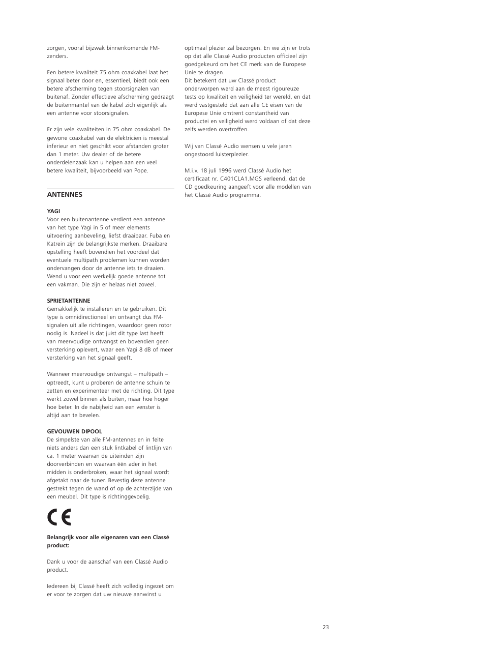 Classe Audio CT-10 User Manual | Page 25 / 39