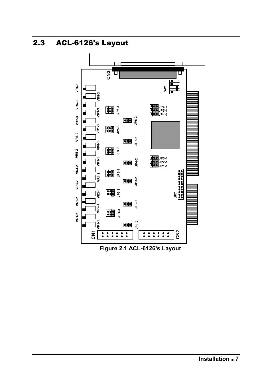 Installation • 7, Cn 3 cn 2 cn 1 | ADLINK ACL-6126 User Manual | Page 13 / 28
