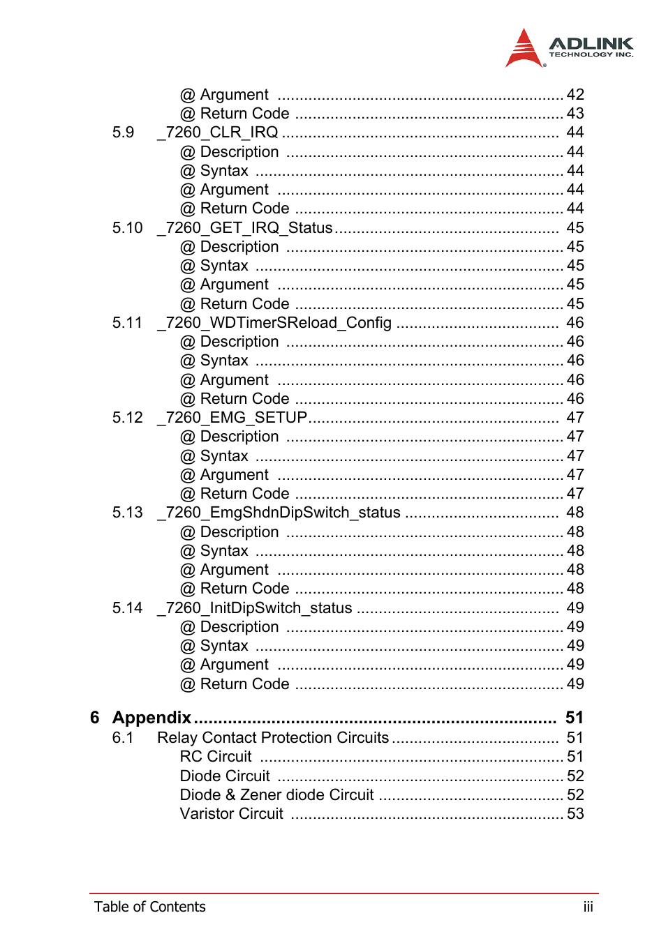 ADLINK PCI-7260 User Manual | Page 7 / 66