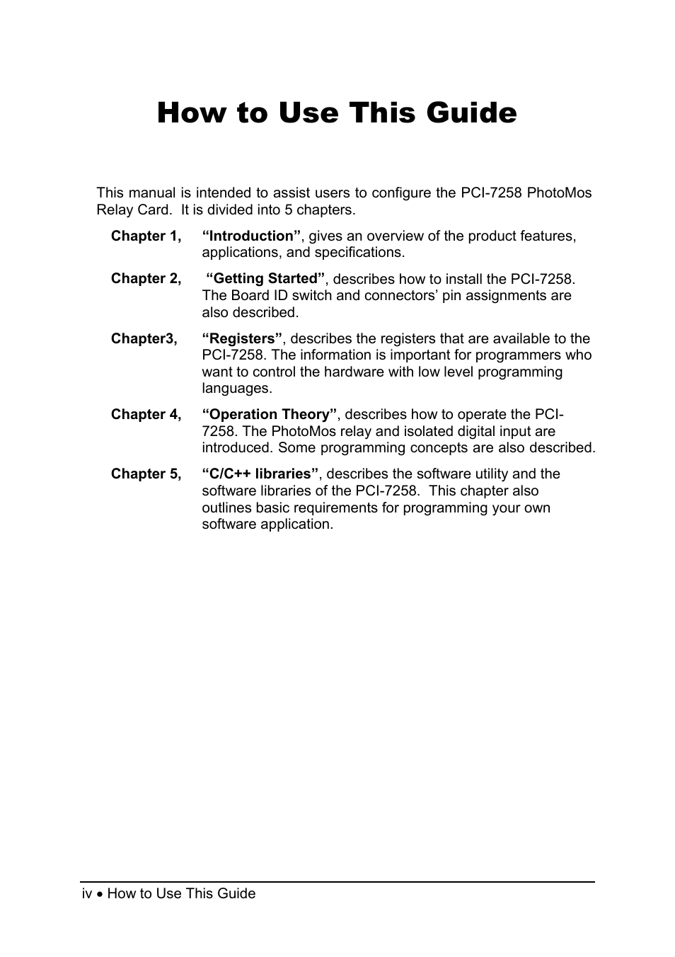 How to use this guide | ADLINK PCI-7258 User Manual | Page 8 / 38