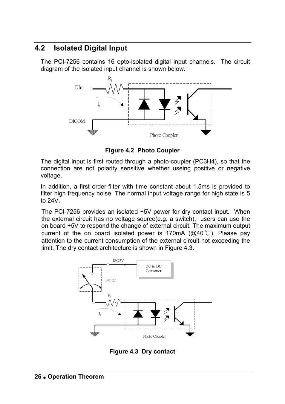 2 isolated digital input | ADLINK PCI-7256 User Manual | Page 34 / 48