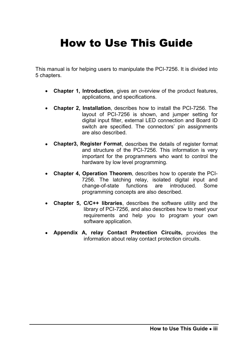 How to use this guide | ADLINK PCI-7256 User Manual | Page 7 / 48
