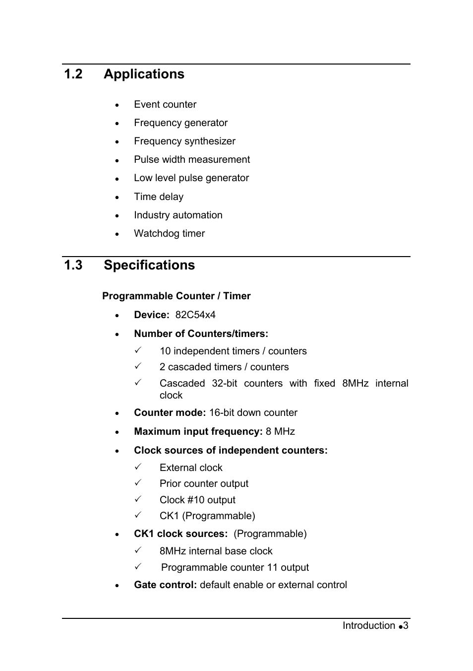 2 applications, 3 specifications | ADLINK PCI-8554 User Manual | Page 13 / 67