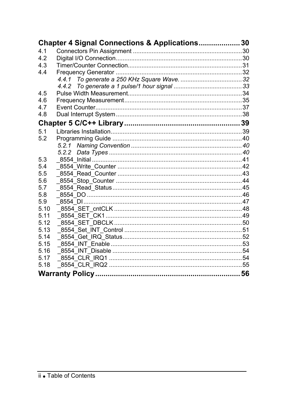 ADLINK PCI-8554 User Manual | Page 6 / 67