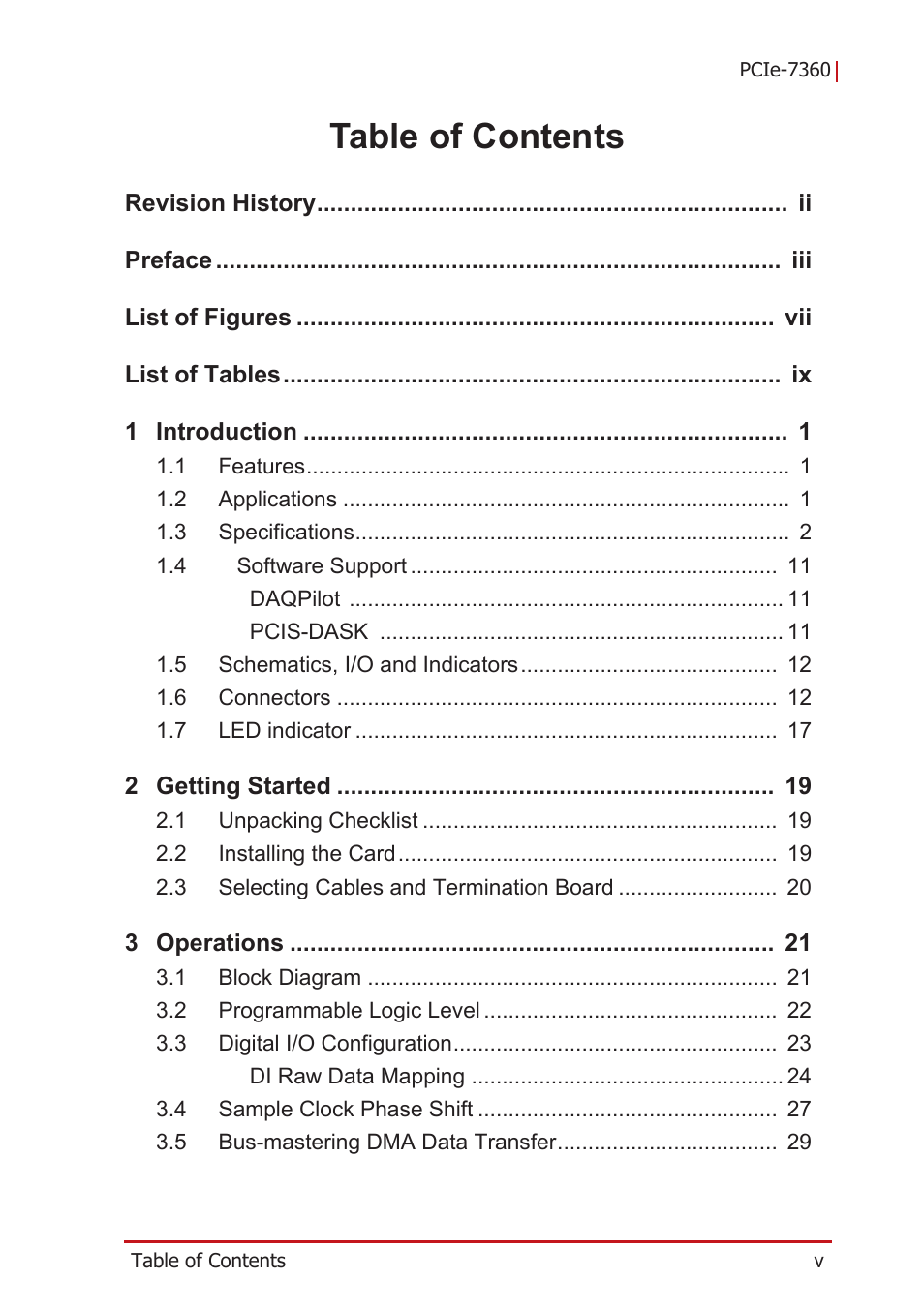 ADLINK PCIe-7360 User Manual | Page 5 / 94