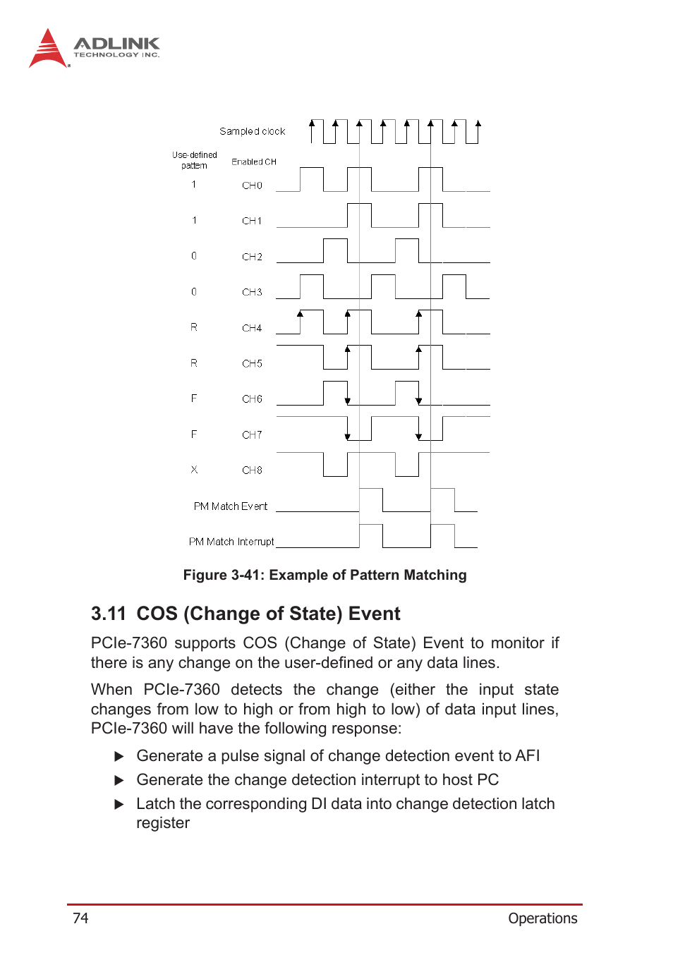 11 cos (change of state) event, Figure 3-41: example of pattern matching | ADLINK PCIe-7360 User Manual | Page 84 / 94