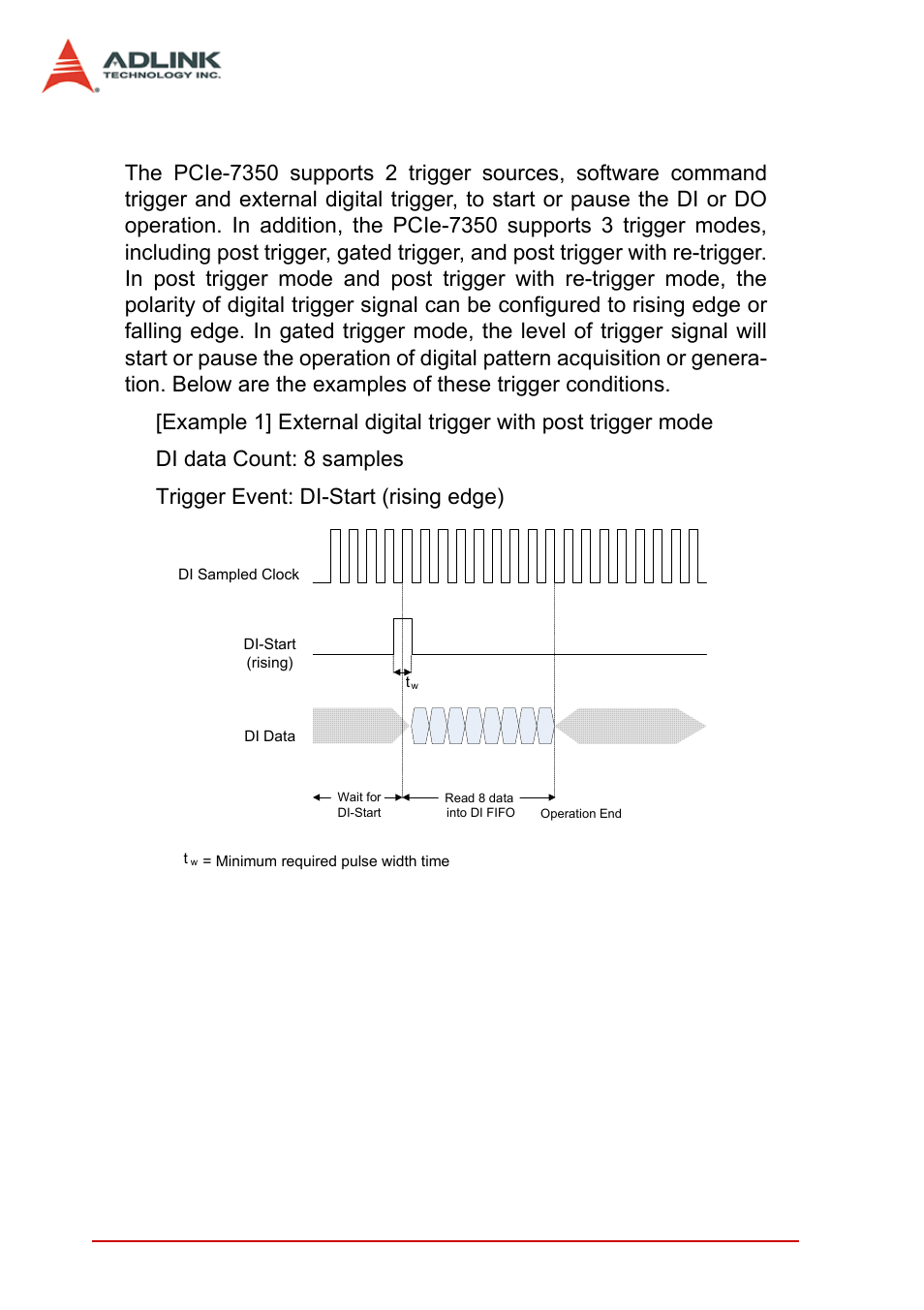 8 trigger source and trigger mode, Trigger source and trigger mode, Figure 3-22: di post trigger | ADLINK PCIe-7350 User Manual | Page 62 / 86