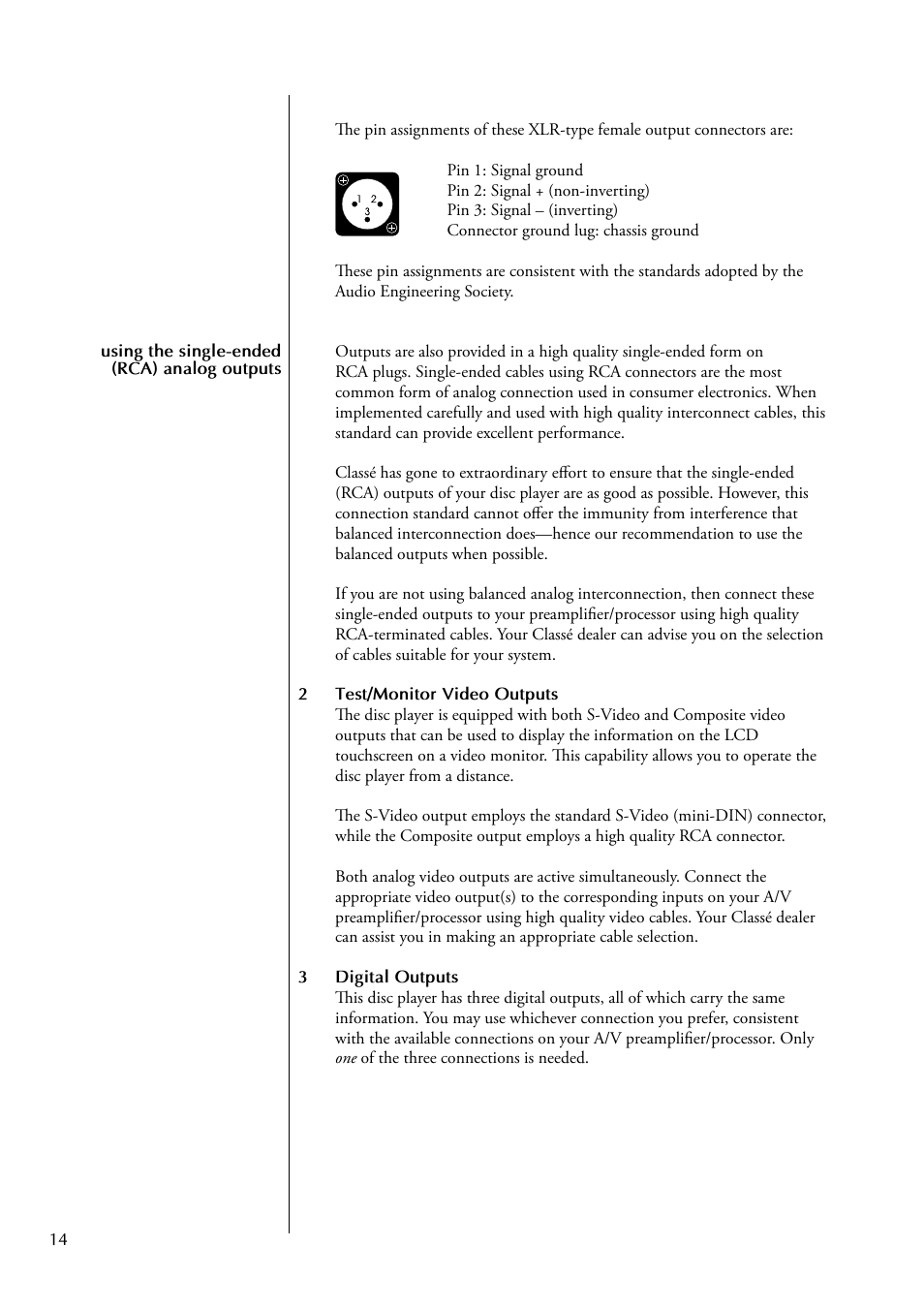 Classe Audio CDP-102 User Manual | Page 14 / 48