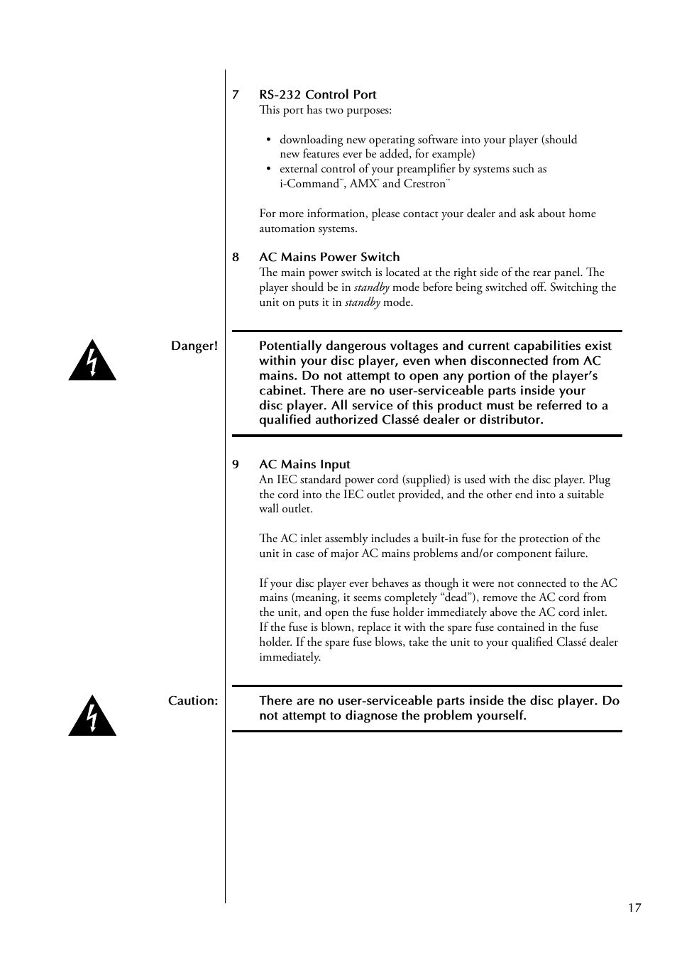 Classe Audio CDP-102 User Manual | Page 17 / 48
