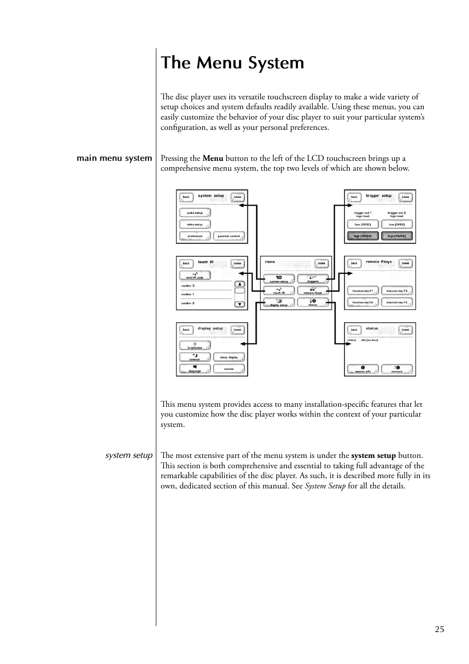 The menu system | Classe Audio CDP-102 User Manual | Page 25 / 48