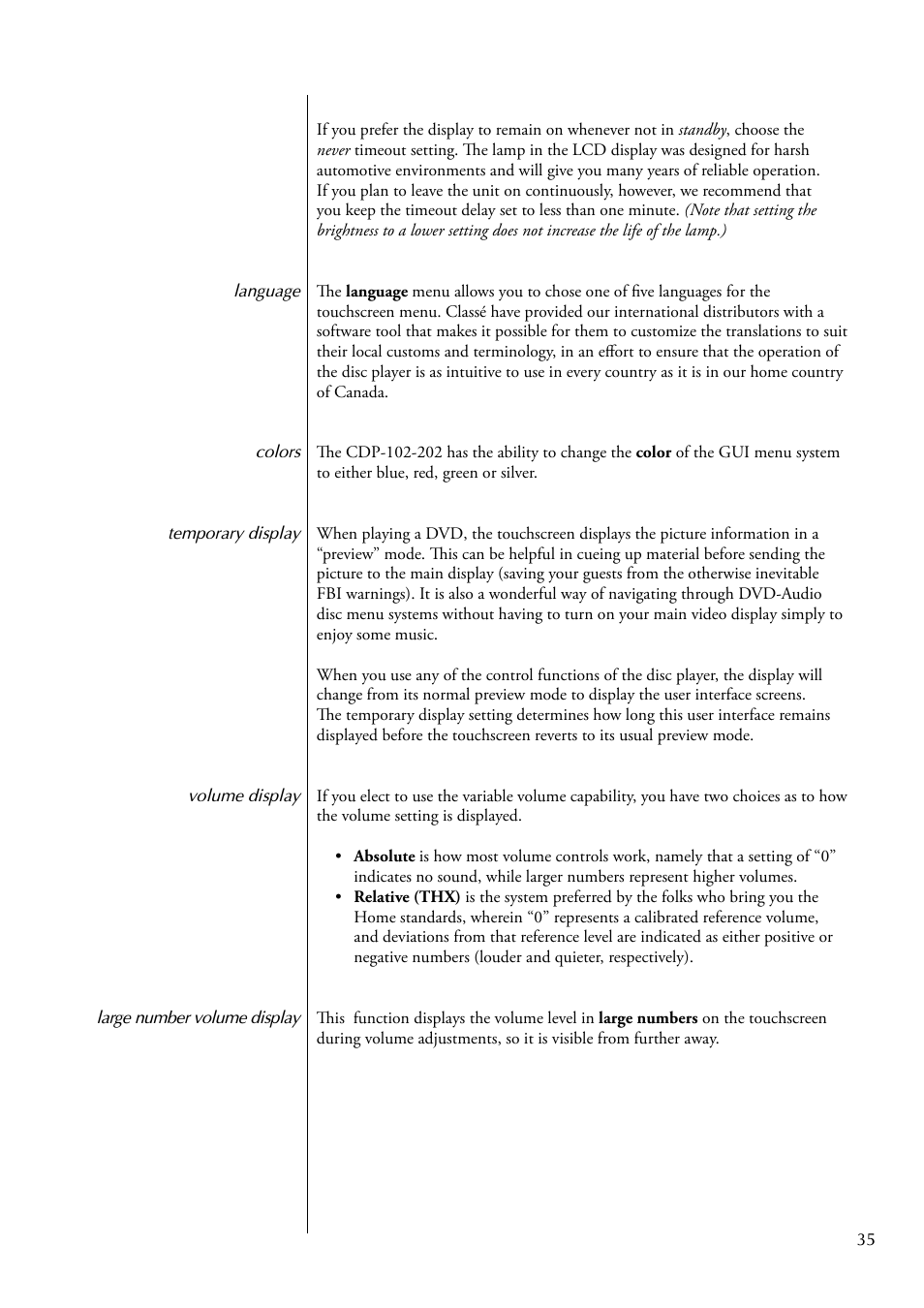 Classe Audio CDP-102 User Manual | Page 35 / 48