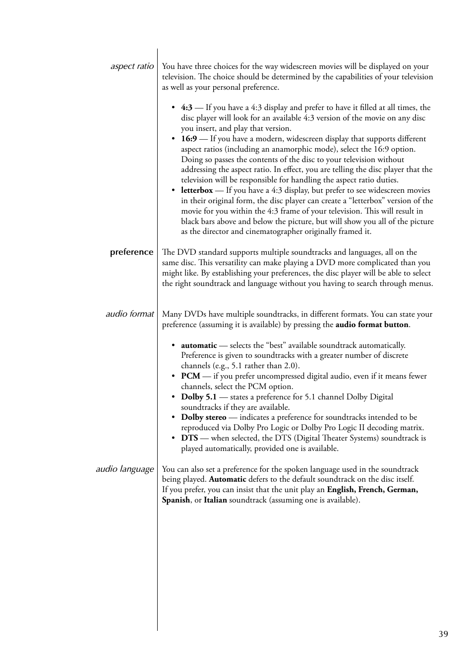 Classe Audio CDP-102 User Manual | Page 39 / 48
