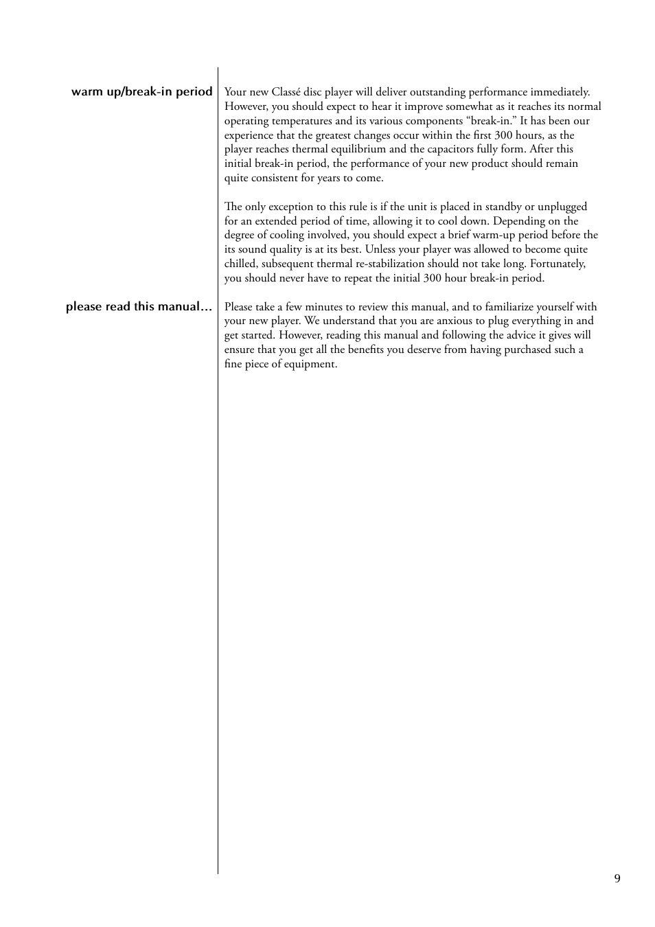 Classe Audio CDP-102 User Manual | Page 9 / 48