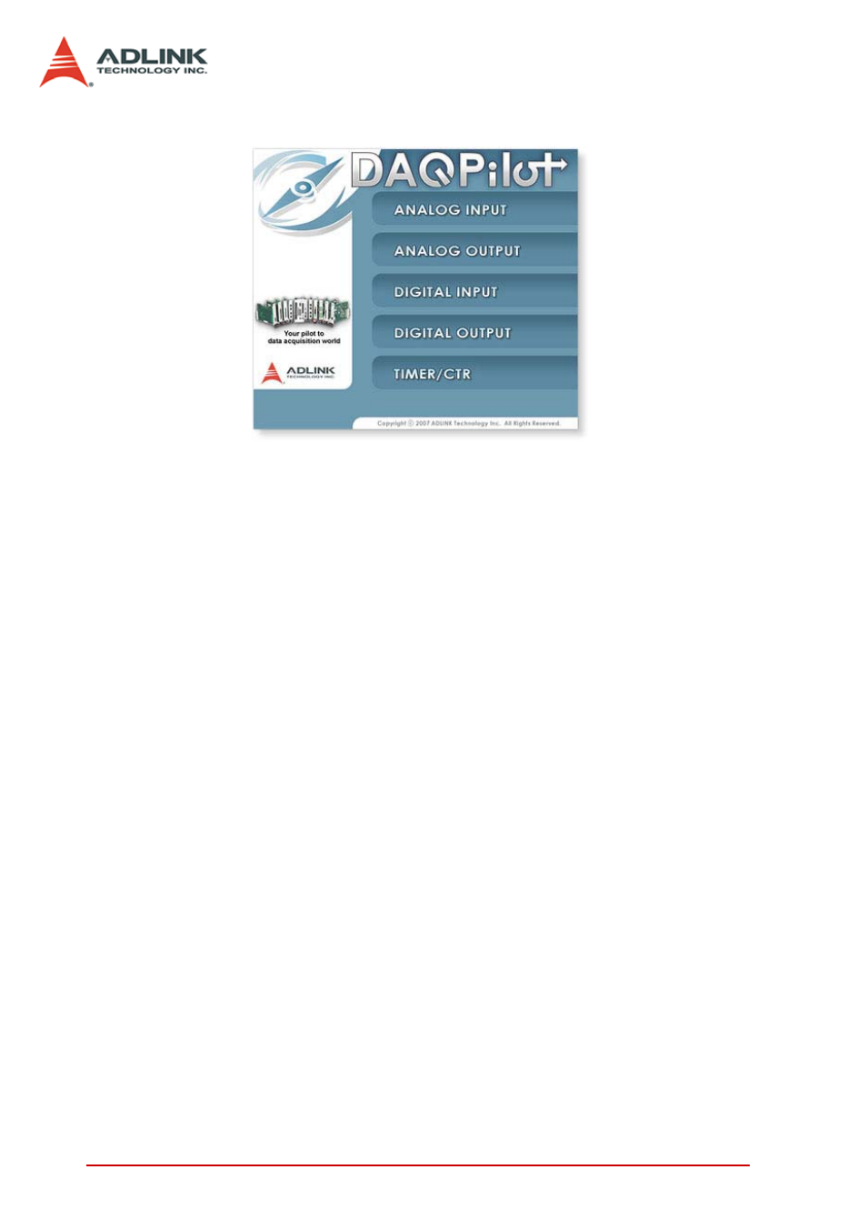 Figure 1-2: daqpilot main interface | ADLINK PCIe-7200 User Manual | Page 15 / 51