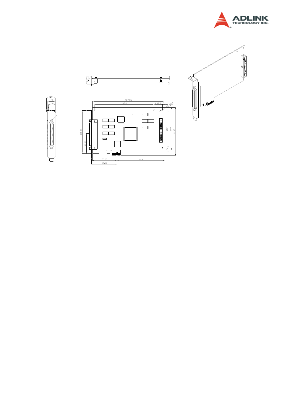Figure 2-3: pcie-7200 layout diagram | ADLINK PCIe-7200 User Manual | Page 24 / 51