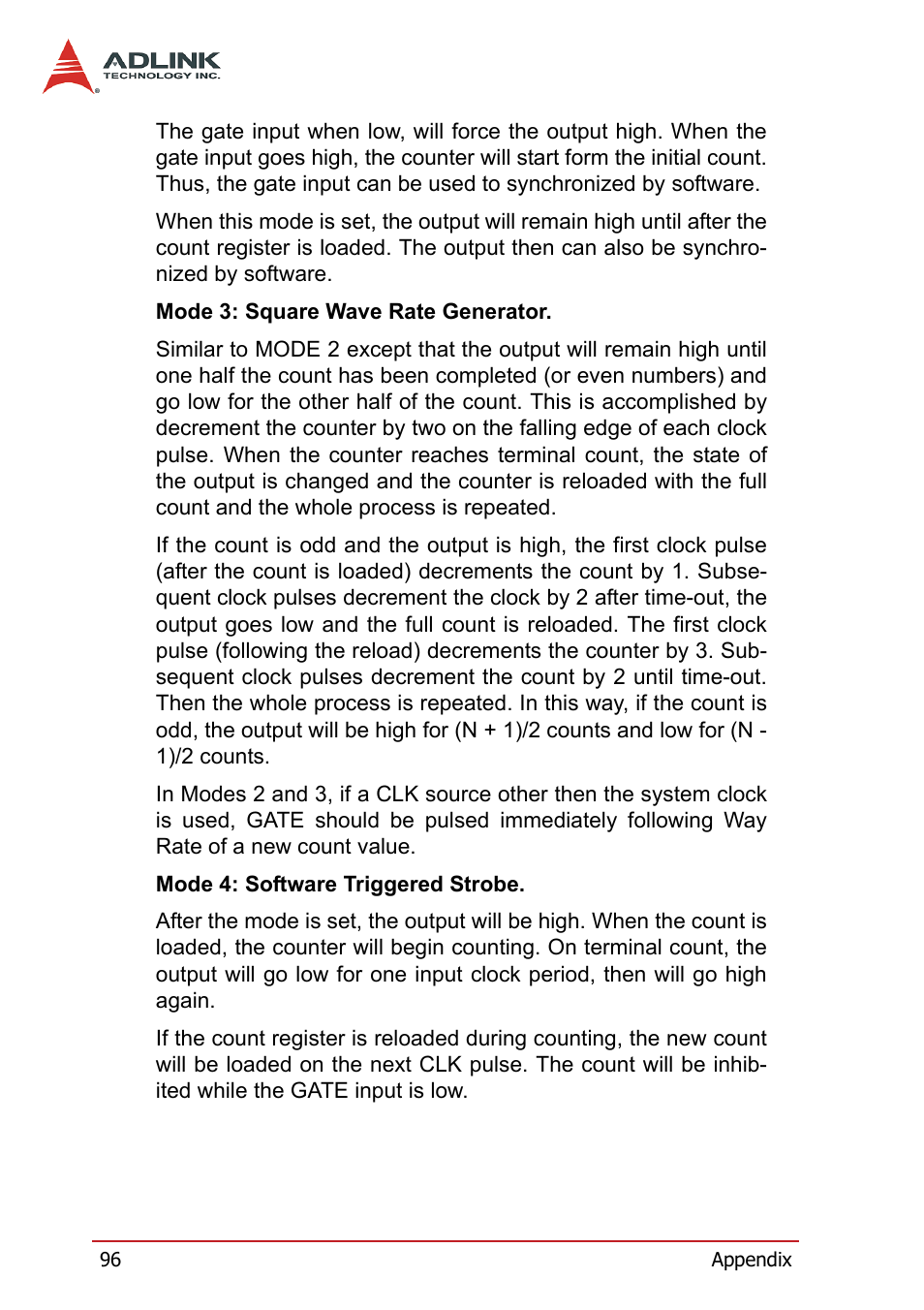 ADLINK PCI-7300A User Manual | Page 108 / 112