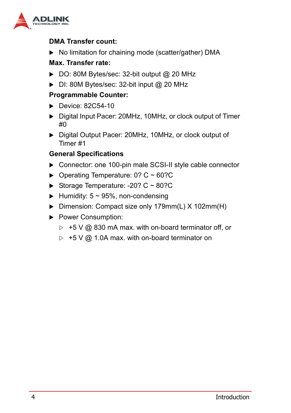 ADLINK PCI-7300A User Manual | Page 16 / 112