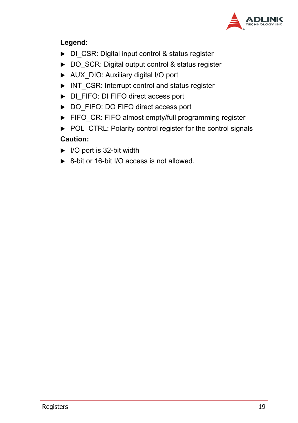 ADLINK PCI-7300A User Manual | Page 31 / 112