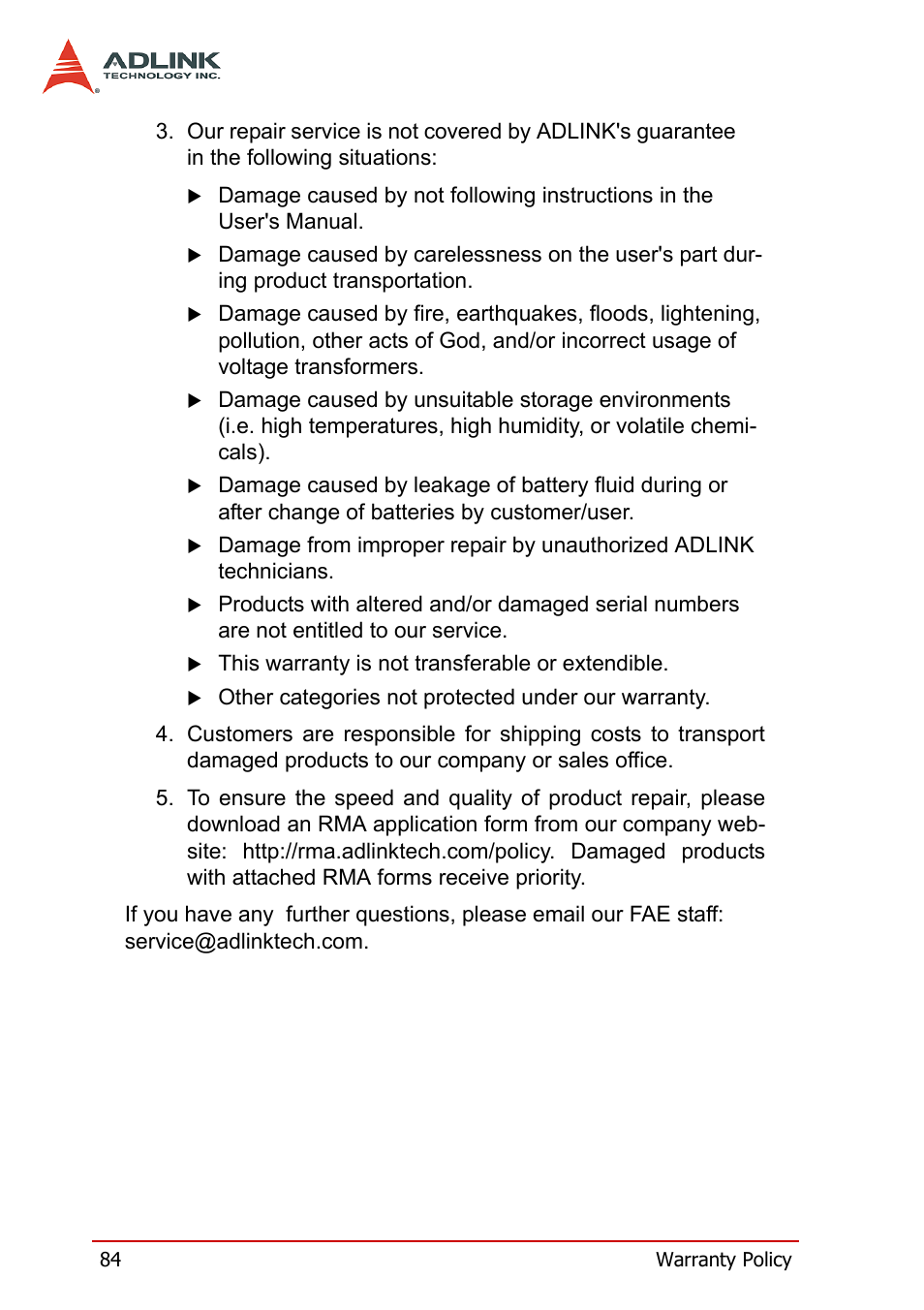 ADLINK PCI-7200 User Manual | Page 96 / 96