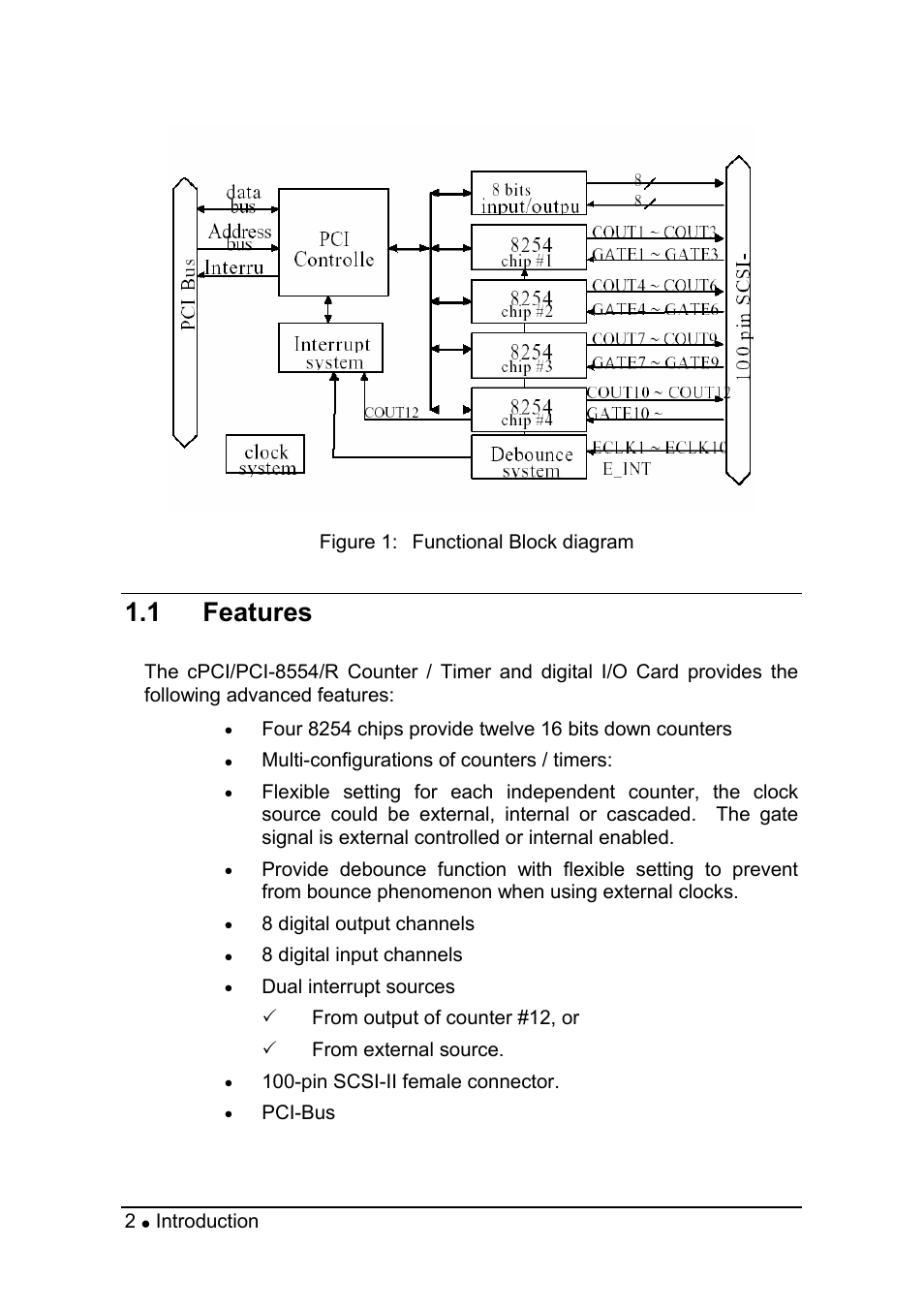 1 features | ADLINK cPCI-8554/R User Manual | Page 12 / 67