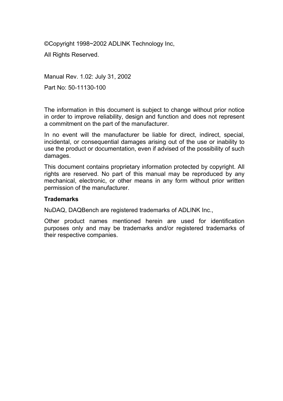 ADLINK cPCI-8554/R User Manual | Page 3 / 67
