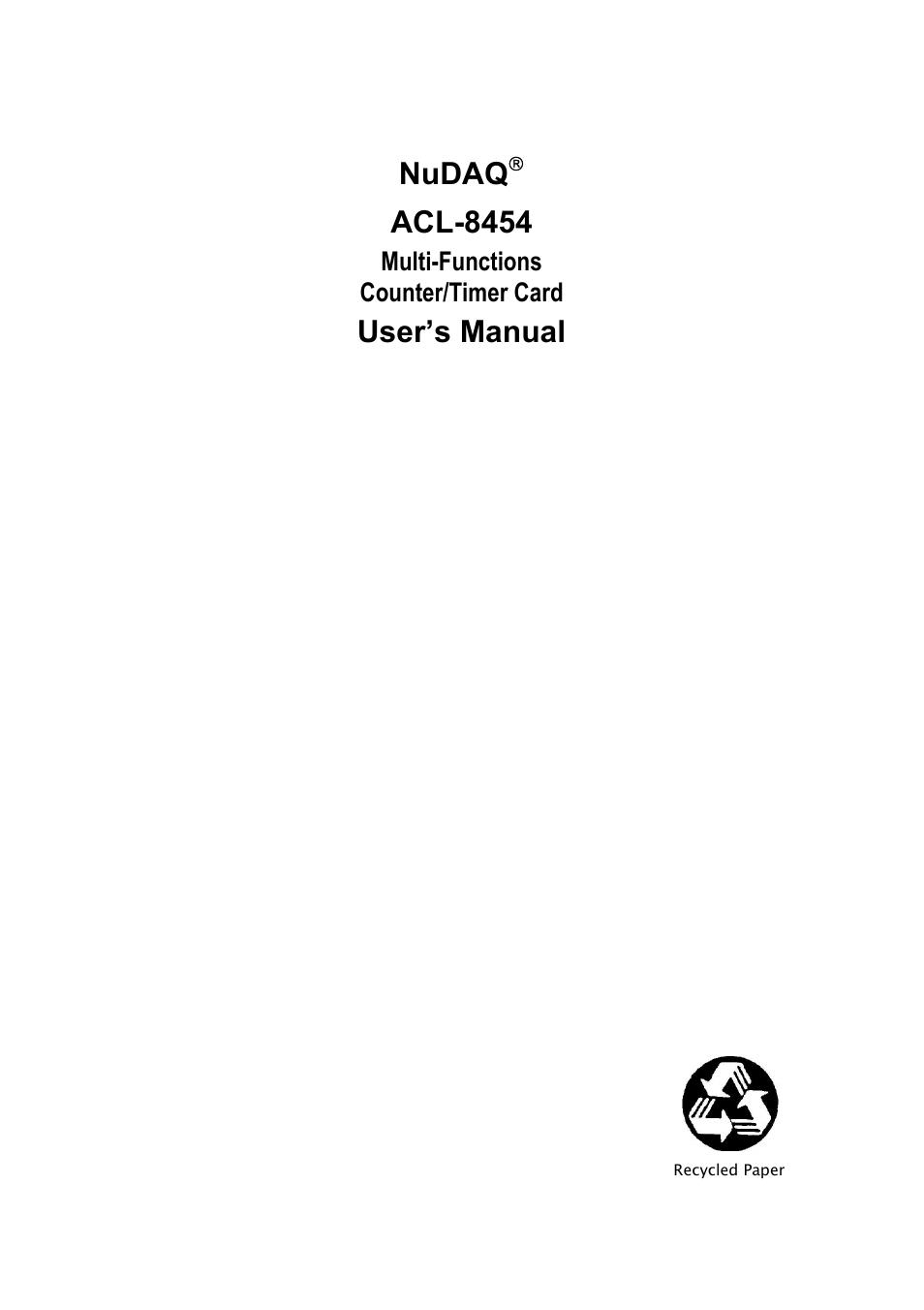 ADLINK ACL-8454/12 User Manual | 63 pages