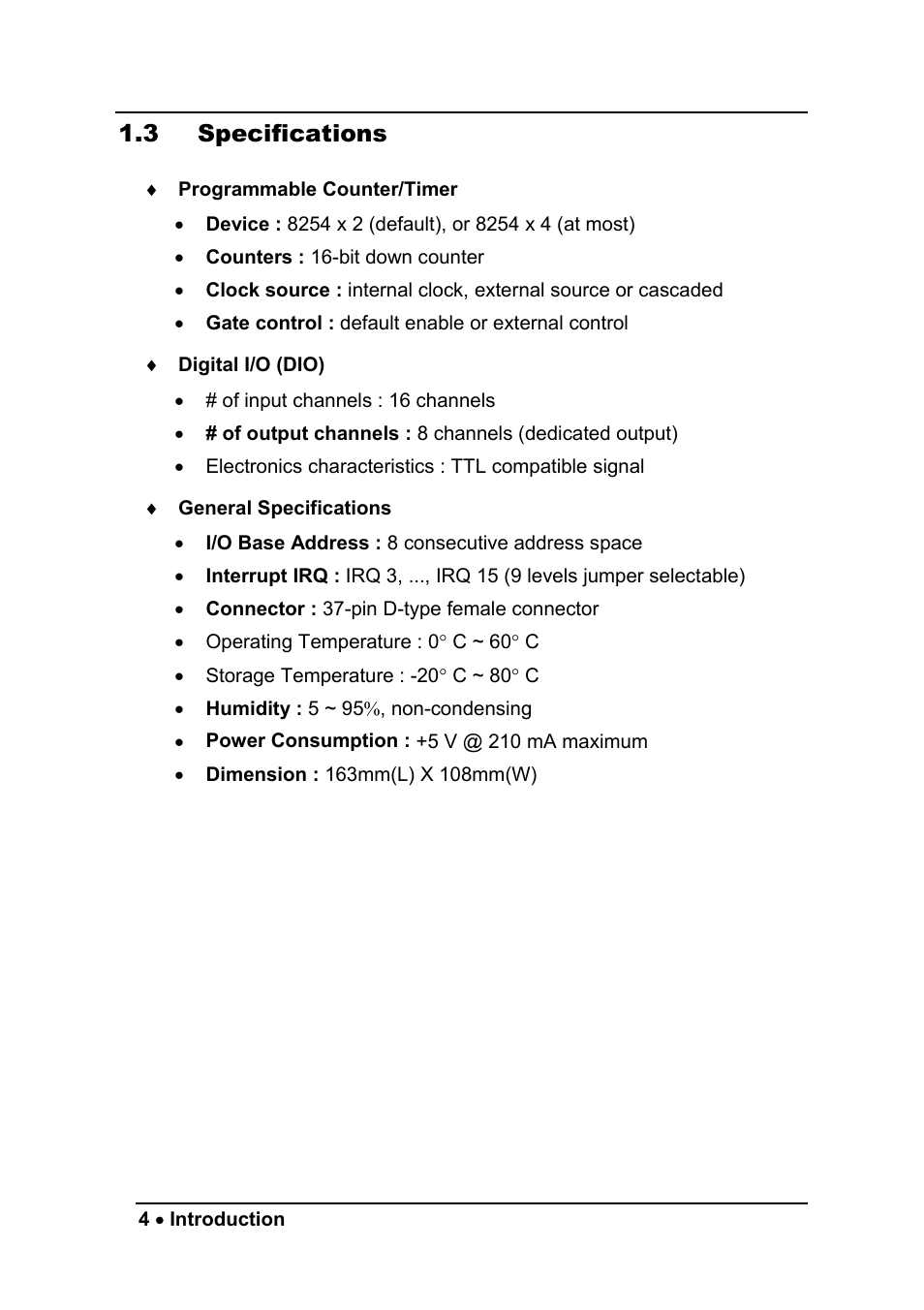 3 specifications | ADLINK ACL-8454/12 User Manual | Page 12 / 63