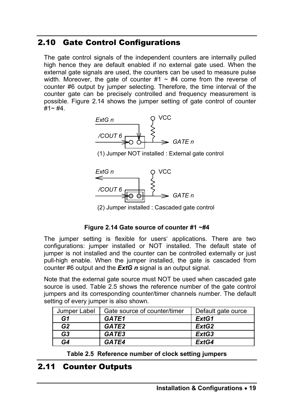 10 gate control configurations, 11 counter outputs | ADLINK ACL-8454/12 User Manual | Page 27 / 63