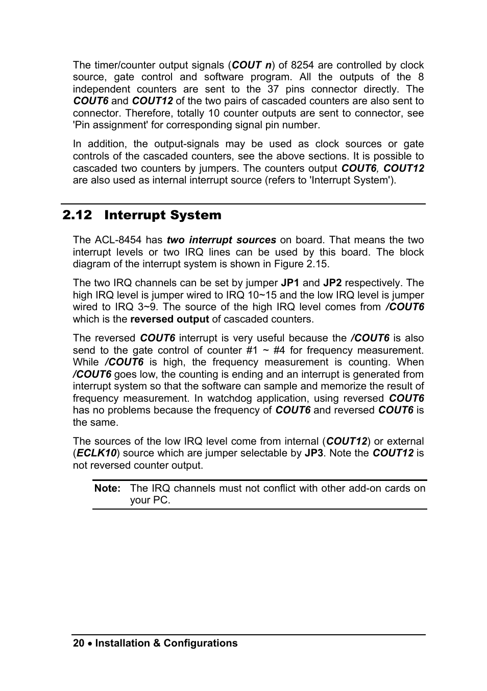 12 interrupt system | ADLINK ACL-8454/12 User Manual | Page 28 / 63