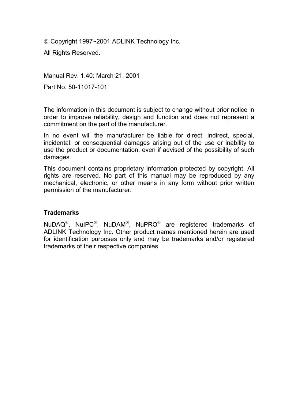 ADLINK ACL-8454/12 User Manual | Page 3 / 63