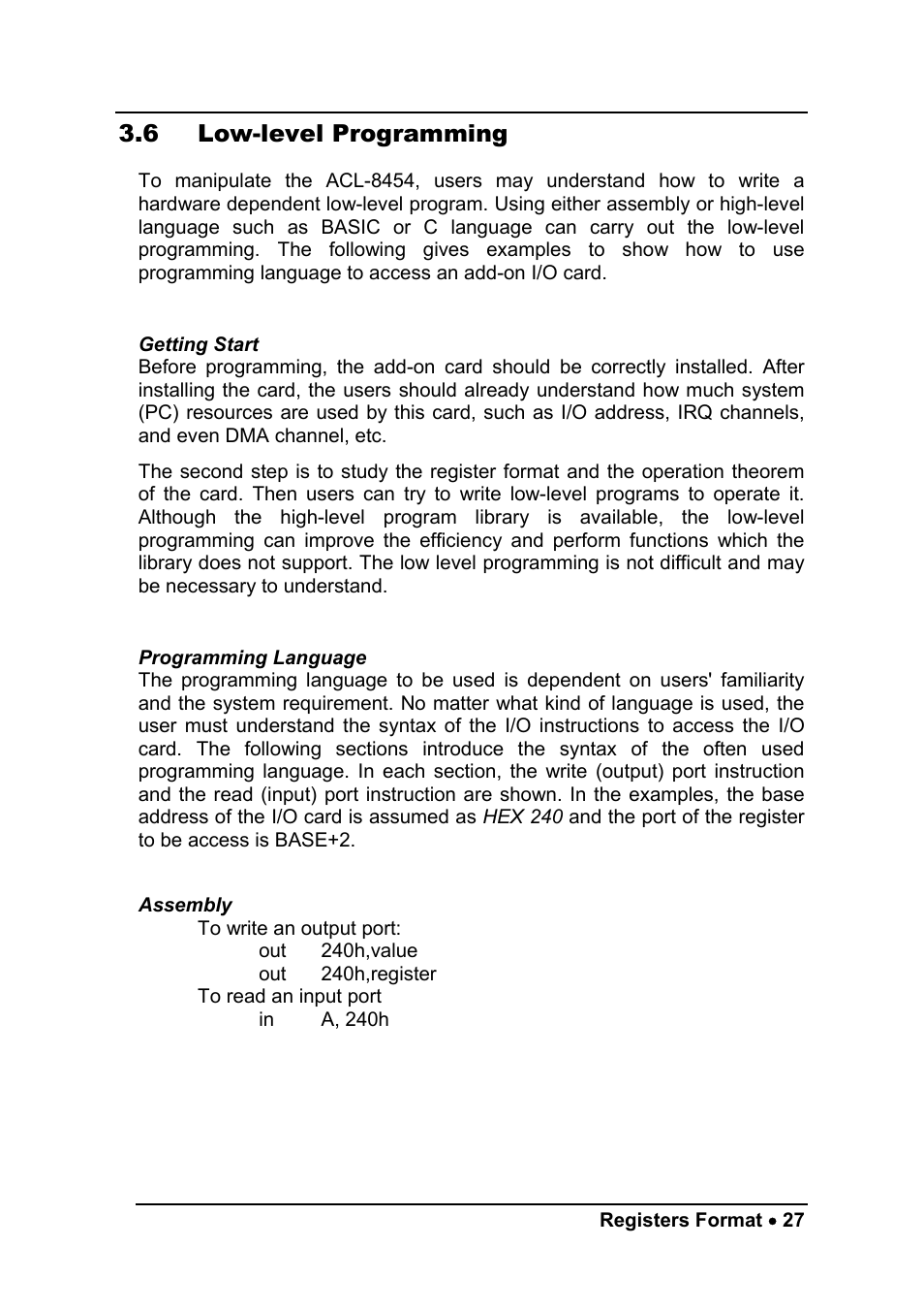 6 low-level programming | ADLINK ACL-8454/12 User Manual | Page 35 / 63