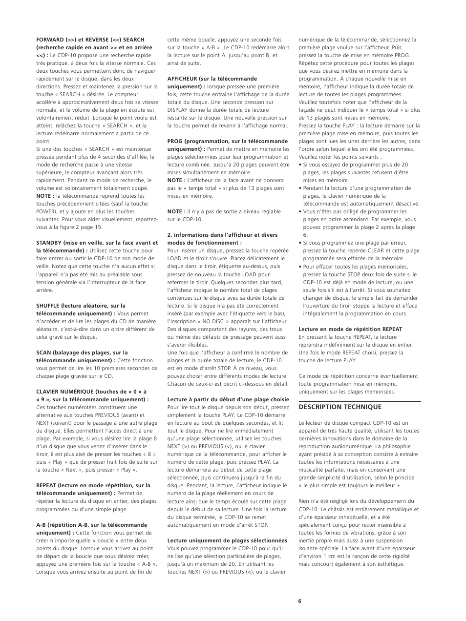 Classe Audio CDP-10 User Manual | Page 9 / 29