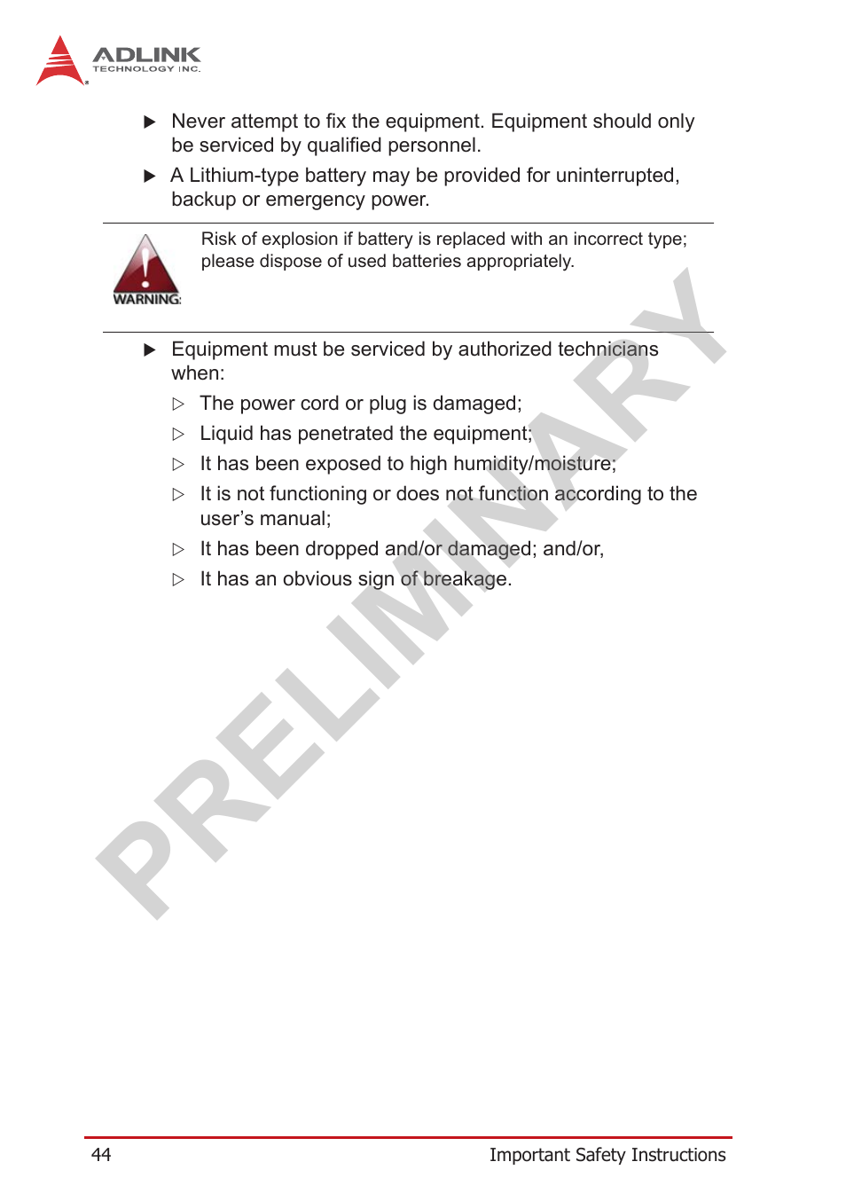 Preliminary | ADLINK PXES-2780 User Manual | Page 54 / 56