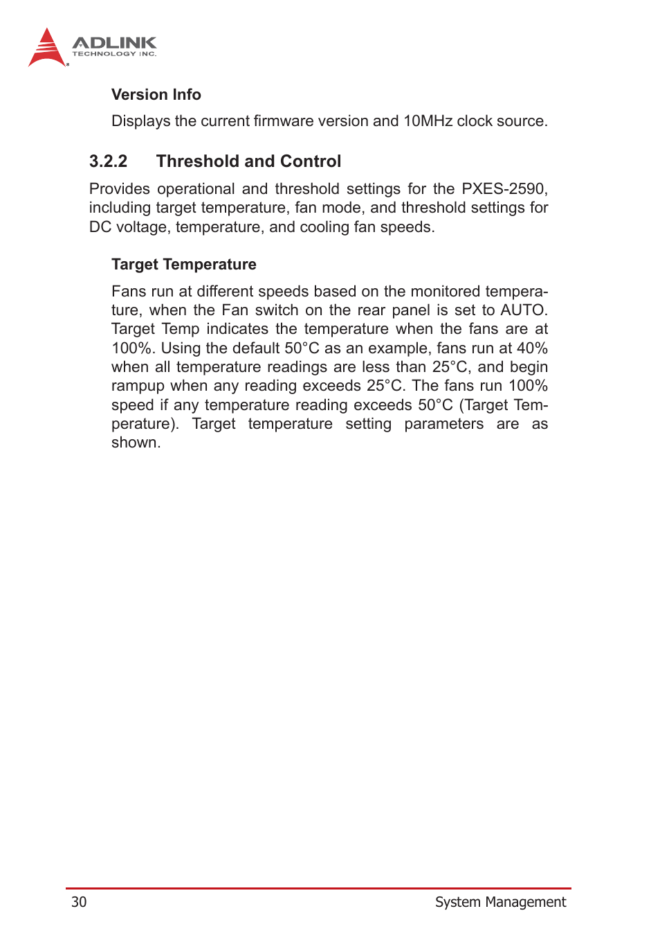 2 threshold and control, Threshold and control | ADLINK PXES-2590 User Manual | Page 40 / 90