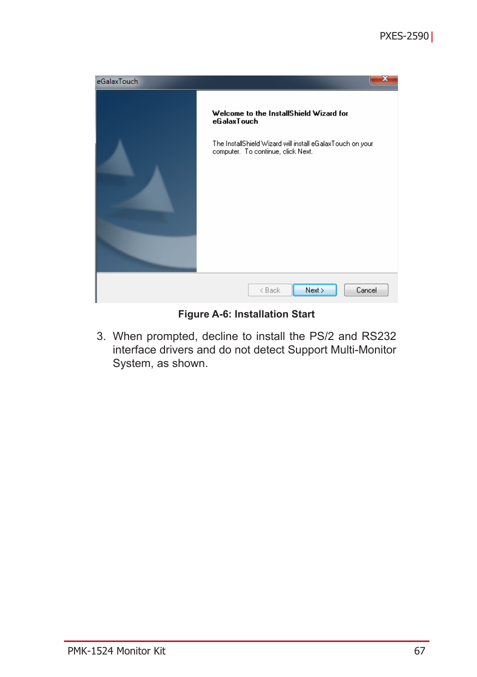 Figure a-6, Installation start | ADLINK PXES-2590 User Manual | Page 77 / 90