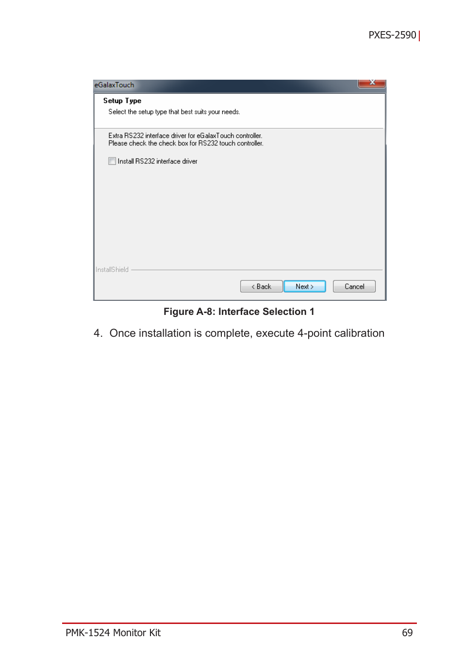 Figure a-8, Interface selection 1 | ADLINK PXES-2590 User Manual | Page 79 / 90