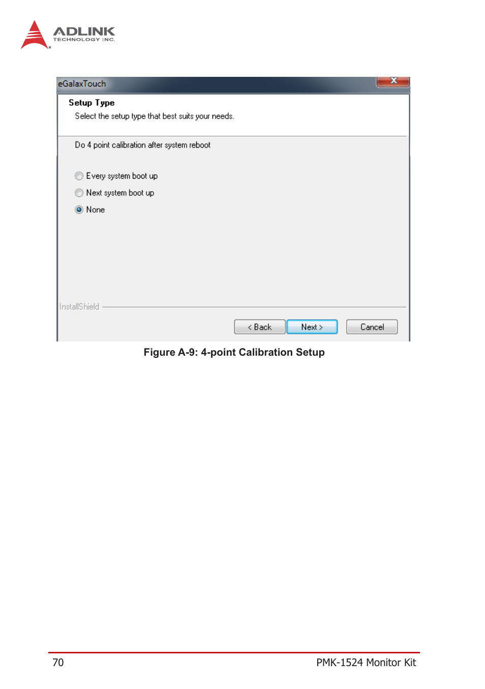 Figure a-9, Point calibration setup | ADLINK PXES-2590 User Manual | Page 80 / 90