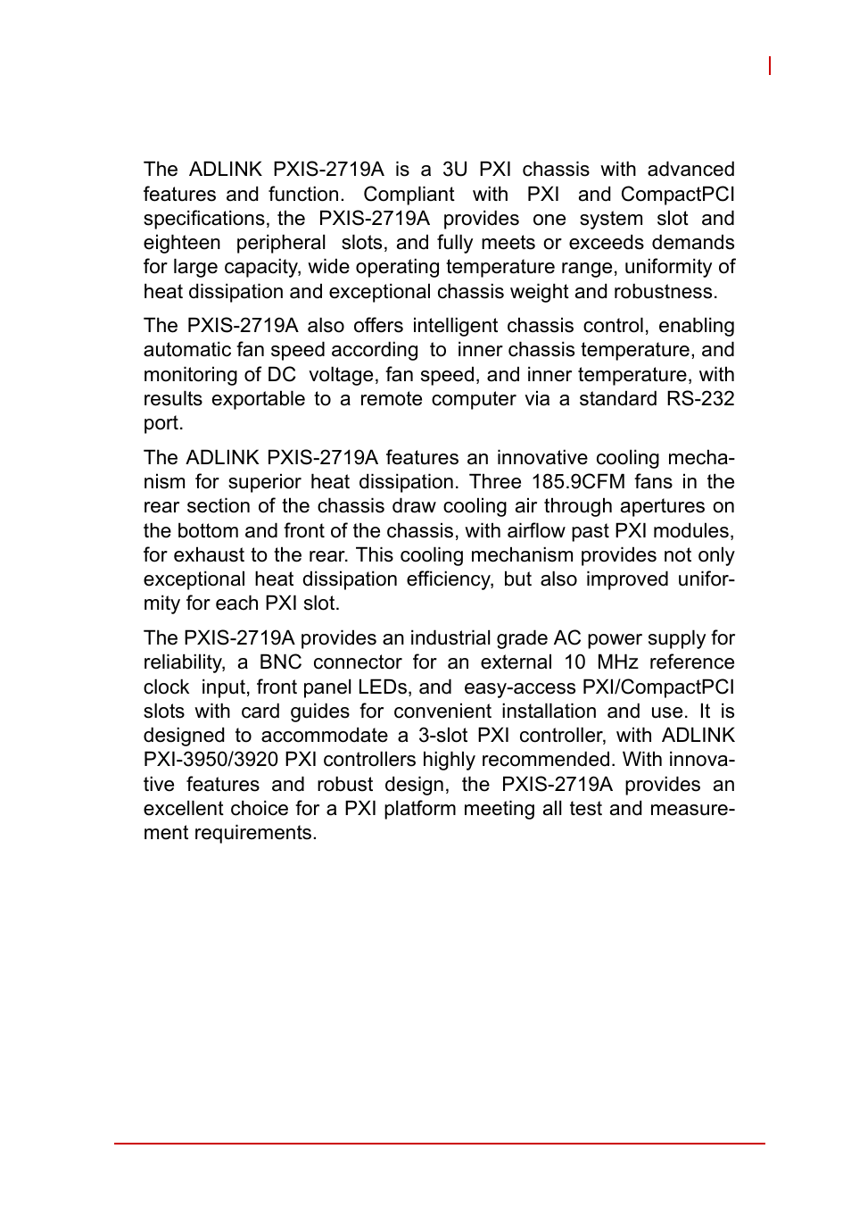 1 introduction, 1introduction | ADLINK PXIS-2719A User Manual | Page 11 / 70
