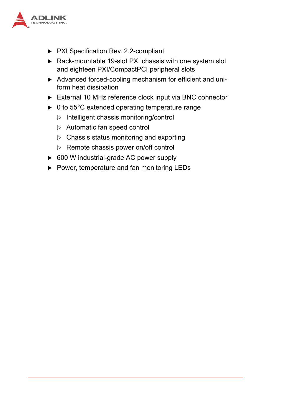 1 features, Features | ADLINK PXIS-2719A User Manual | Page 12 / 70