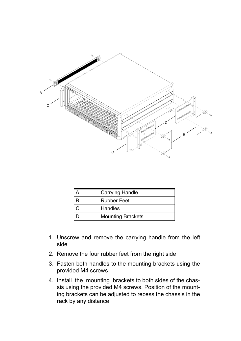 Table 2-1: rack mount assembly legend, Figure 2-1, Rack mount assembly | ADLINK PXIS-2719A User Manual | Page 37 / 70