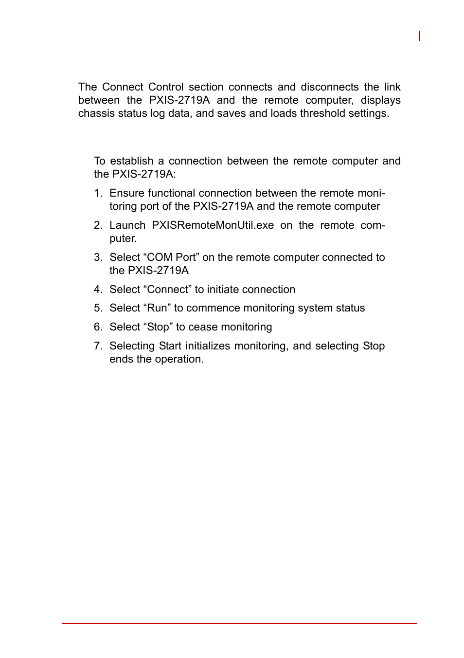 2 connect control, 1 com port setting, Connect control | Com port setting | ADLINK PXIS-2719A User Manual | Page 41 / 70