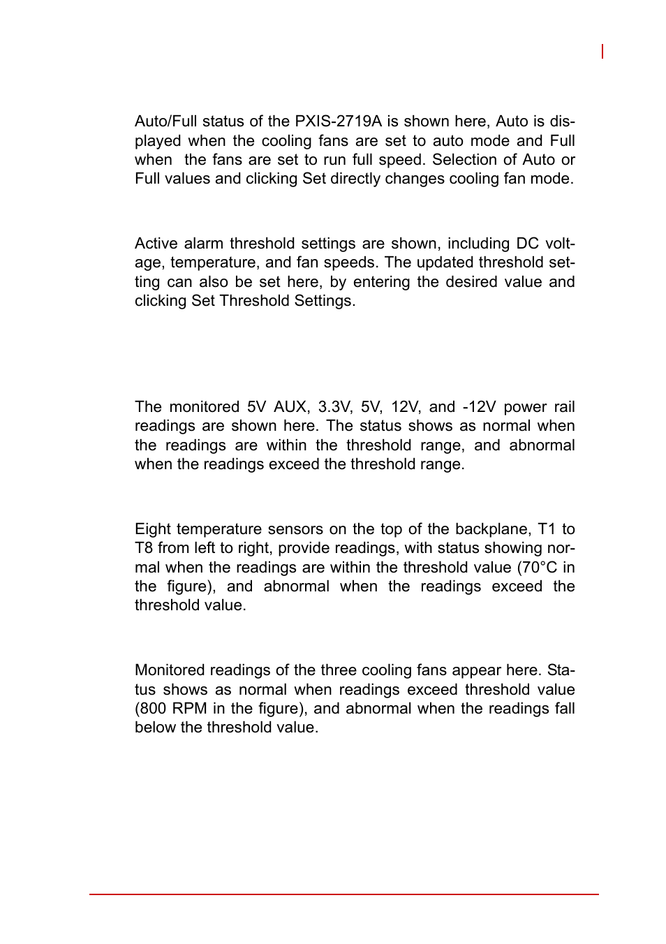 2 chassis status, Chassis status | ADLINK PXIS-2719A User Manual | Page 45 / 70