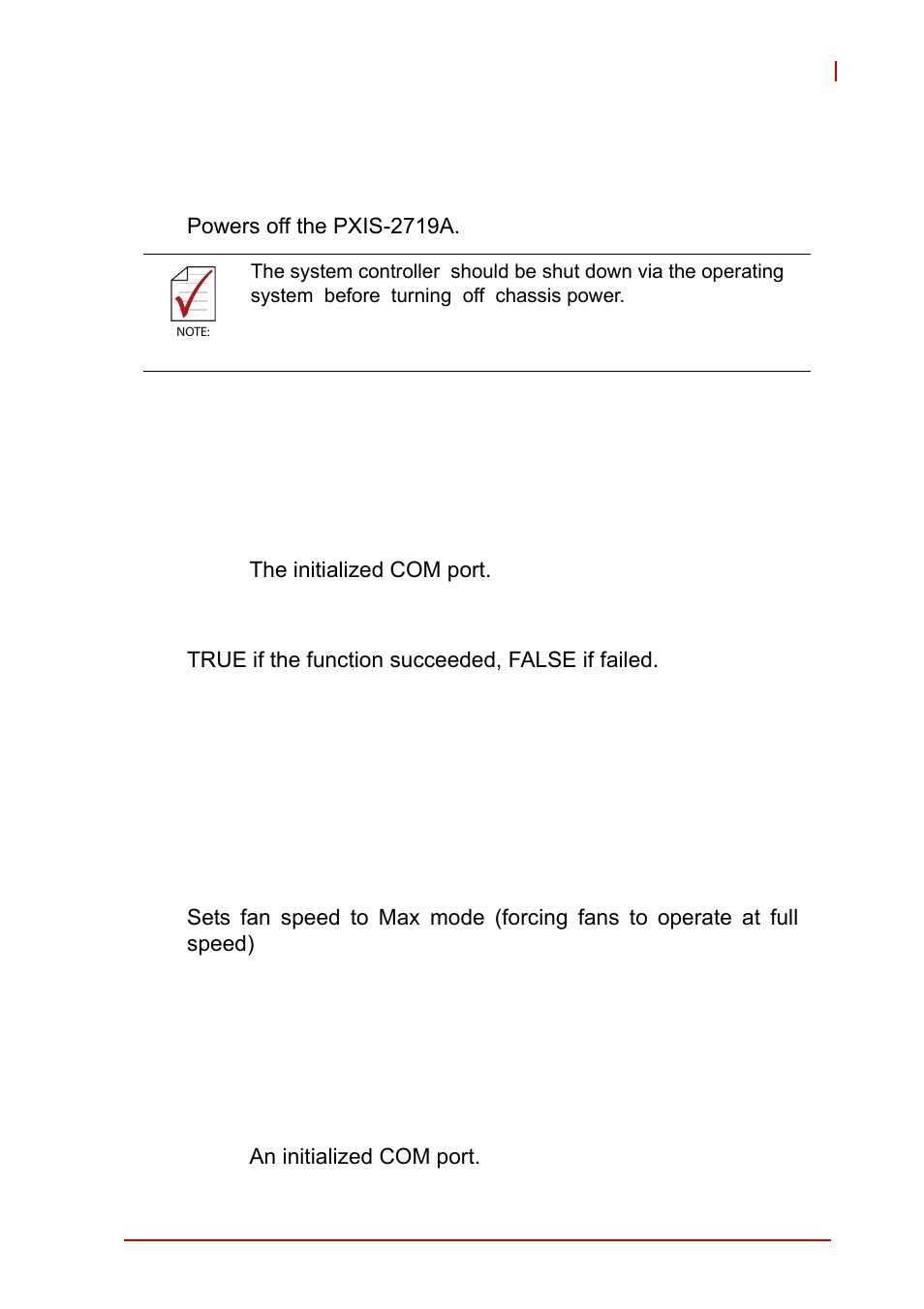 Setchassispoweroff, Setfanspeedmax | ADLINK PXIS-2719A User Manual | Page 55 / 70