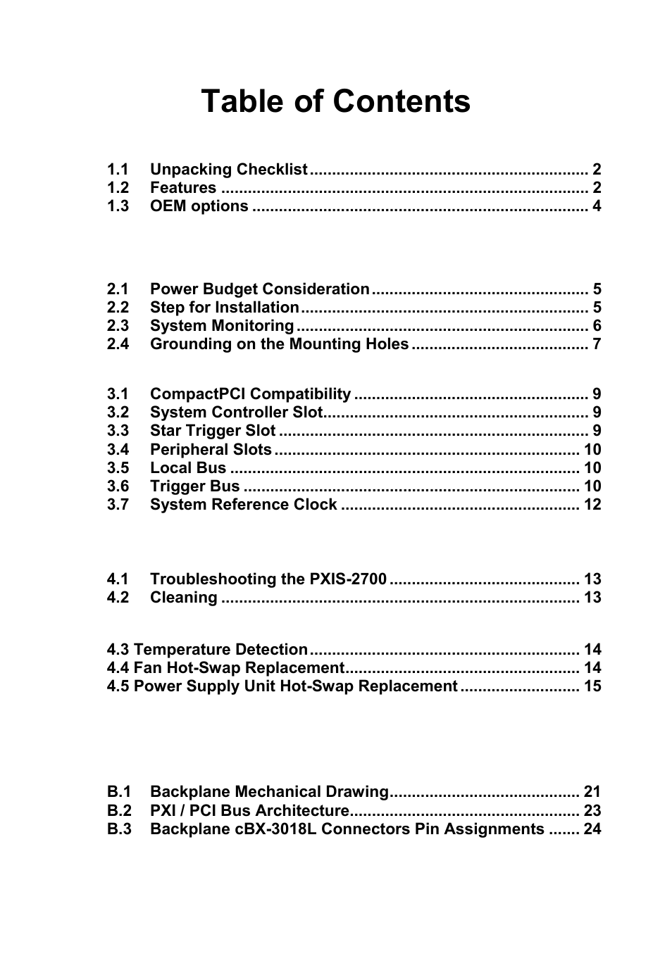 ADLINK PXIS-2700 User Manual | Page 4 / 41