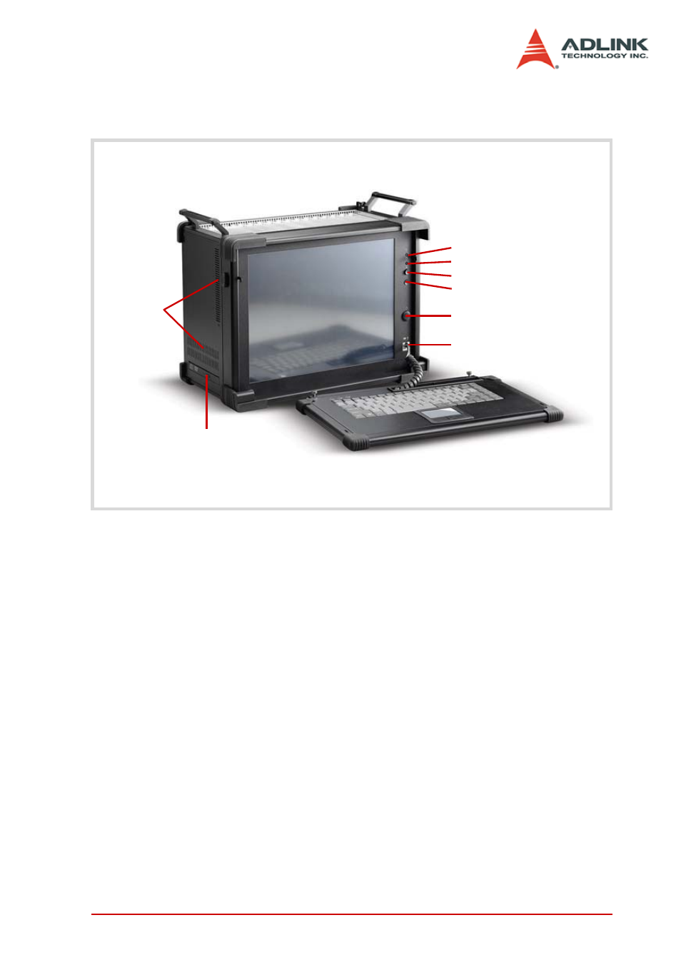 3 front-left view, Front-left view, Figure 2-3: pxis-2690p front-left view | ADLINK PXIS-2690P User Manual | Page 13 / 58