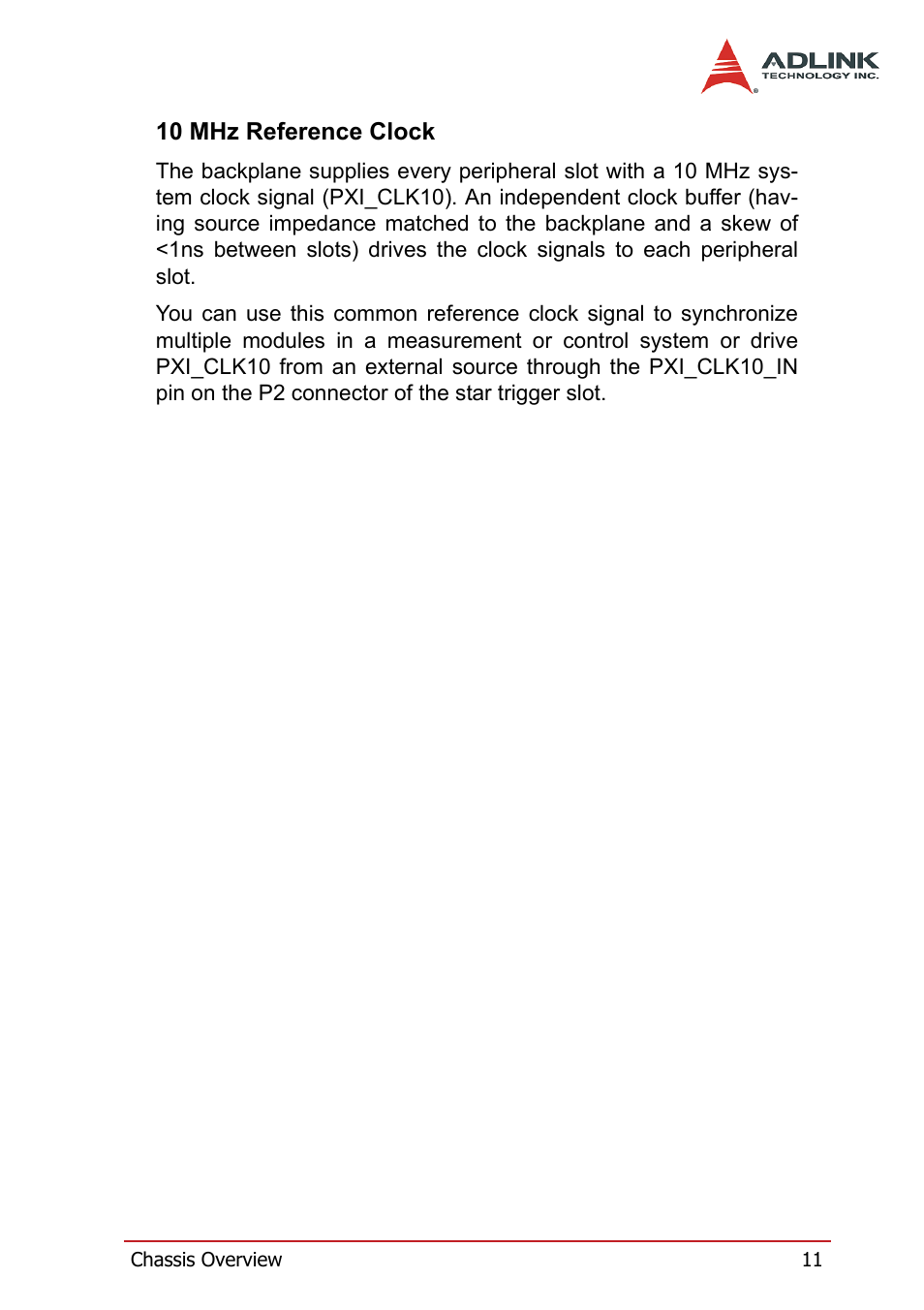 10 mhz reference clock | ADLINK PXIS-3320 User Manual | Page 19 / 50