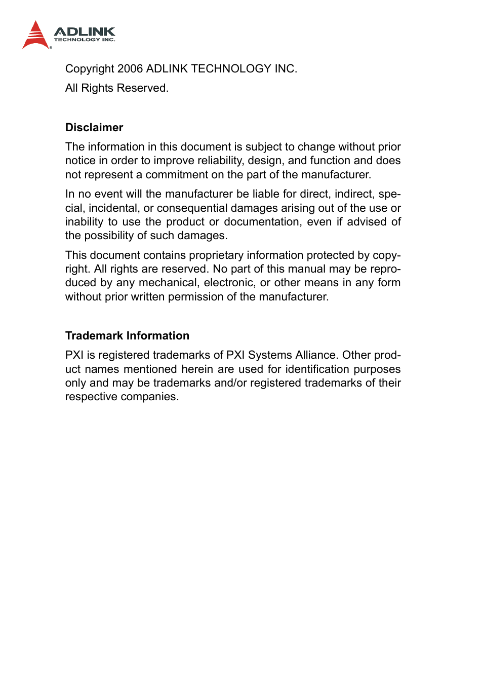 ADLINK PXIS-3320 User Manual | Page 2 / 50