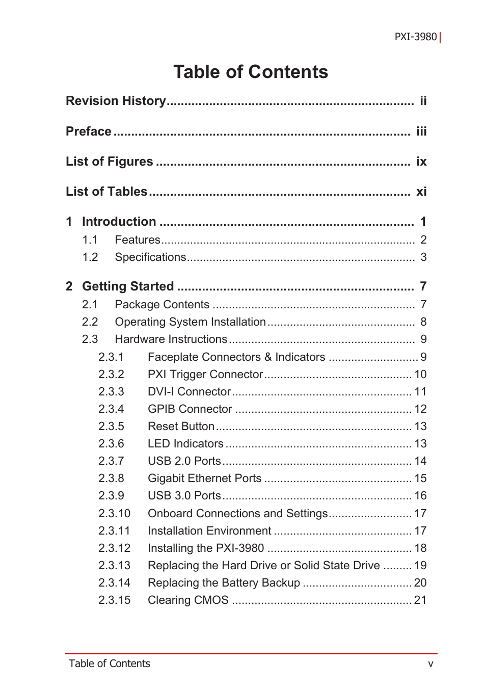 ADLINK PXI-3980 User Manual | Page 5 / 70